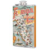 Groeten van de  toeristenkaart van Florida Heupfles (Links)