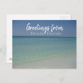 Groeten van de Vakantie van de Aangepaste Beach Be Briefkaart (Voorkant / Achterkant)