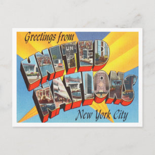 Groeten van de Verenigde Naties, New York City Briefkaart