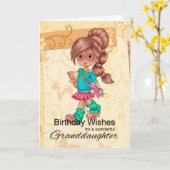 Groeten van de Verjaardag van de kleindochter de Kaart (Gele Bloem)