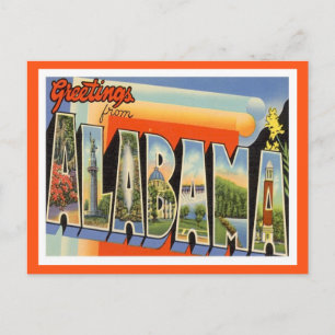 Groeten van de Vintage van Alabama Briefkaart