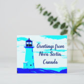 Groeten van de vuurtoren van Nova Scotia Canada Briefkaart (Staand voorkant)