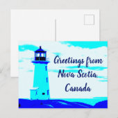 Groeten van de vuurtoren van Nova Scotia Canada Briefkaart (Voorkant / Achterkant)