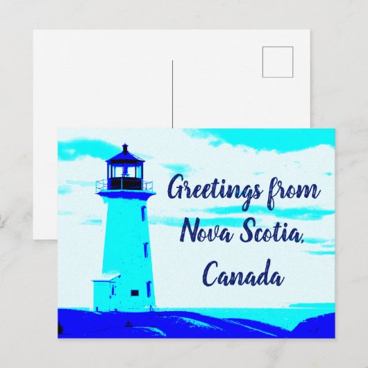 Groeten van de vuurtoren van Nova Scotia Canada Briefkaart (Voorkant / Achterkant)