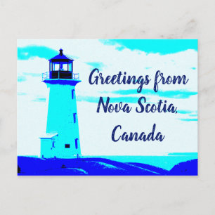 Groeten van de vuurtoren van Nova Scotia Canada Briefkaart