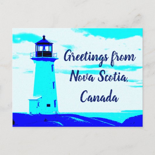 Groeten van de vuurtoren van Nova Scotia Canada Briefkaart (Voorkant)