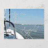 Groeten van de zeilboot van Annapolis Chesapeake B Briefkaart (Voorkant)
