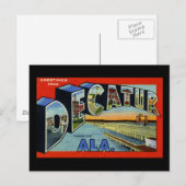 Groeten van Decatur Alabama Briefkaart (Voorkant / Achterkant)