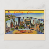 Groeten van Delaware Large Letter Briefkaart (Voorkant)