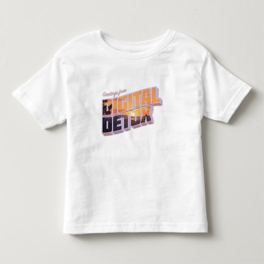 Groeten van Digital Detox Kinder Shirts (Voorkant)
