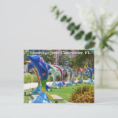 Groeten van dolfijnen in Clearwater Florida briefk Briefkaart (Staand voorkant)