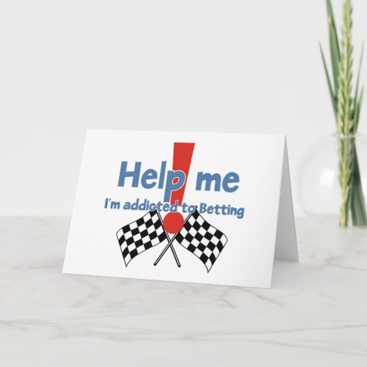 Groeten van een gokverslaafde kaart (Voorkant)