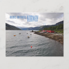 Groeten van een prachtige Noorwegen fotokaart Briefkaart