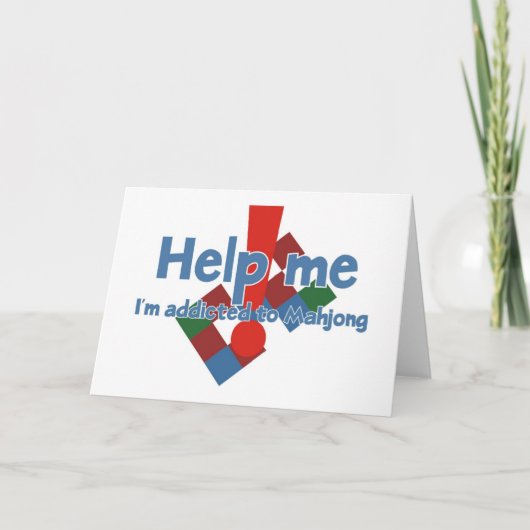 Groeten van een verslaafde Mahjong Kaart (Voorkant)