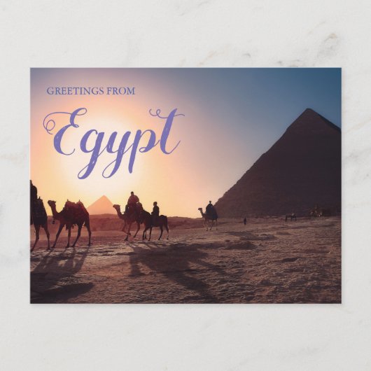 Groeten van Egypte Piramides Postkaart (Voorkant)