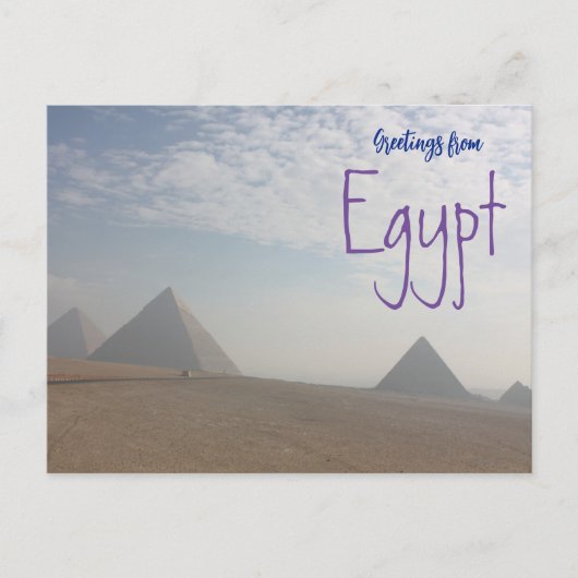 Groeten van Egypte Piramides Reis Postkaart (Voorkant)