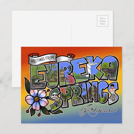 Groeten van Eureka Springs Briefkaart (Voorkant / Achterkant)