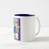 Groeten van F*cking, Oostenrijk Tweekleurige Koffiemok (Voorkant rechts)