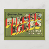Groeten van Finger Lakes Large Letter Briefkaart (Voorkant)