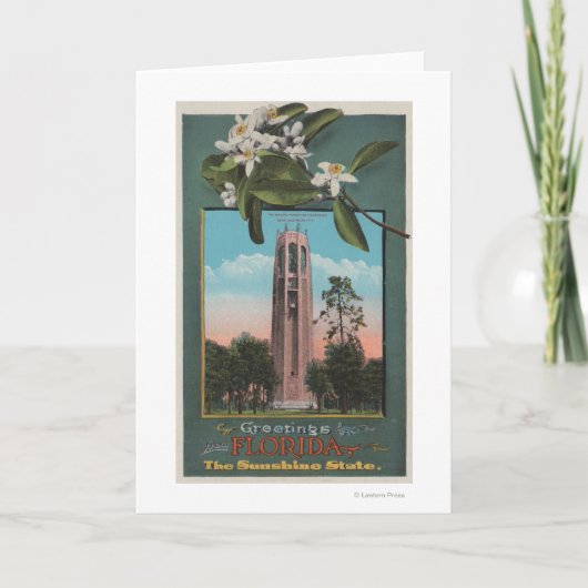 Groeten van Florida & Afbeelding van het Zingen Kaart (Voorkant)