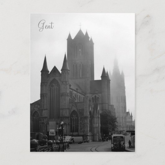 Groeten van Foggy Gent Briefkaart (Voorkant)