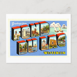  groeten van Fond Du Lac, Wisconsin. Briefkaart
