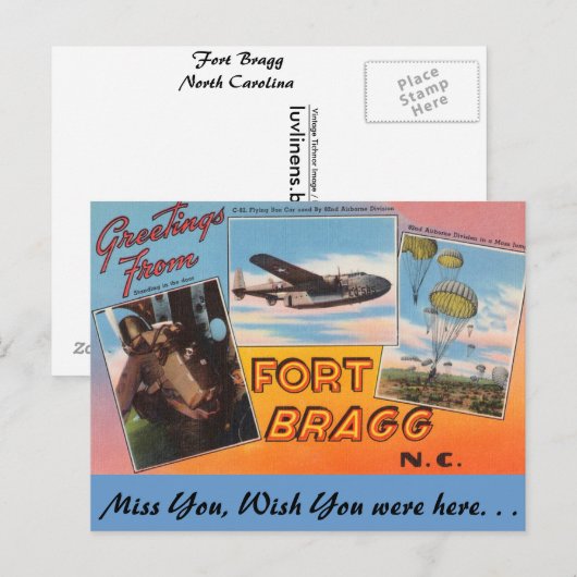 Groeten van Fort Bragg Briefkaart (Voorkant / Achterkant)