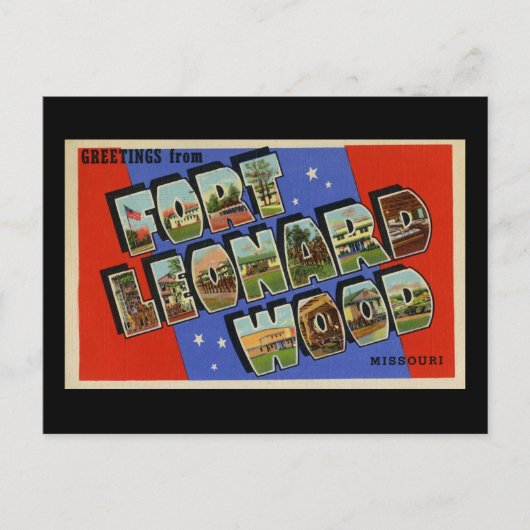 Groeten van Fort Leonard Wood Missouri Briefkaart (Voorkant)