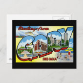 Groeten van Gary Indiana Briefkaart (Voorkant / Achterkant)