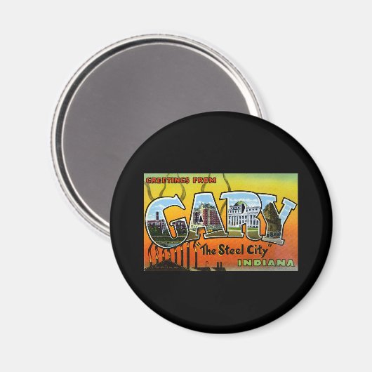 Groeten van Gary Indiana Magneet (Voorkant / Achterkant)