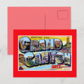  groeten van Grand Canyon Arizona Briefkaart (Voorkant / Achterkant)