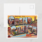 Groeten van Grand Canyon, Arizona Travel Briefkaart (Voorkant / Achterkant)