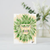 groeten van groene mannen briefkaart (Staand voorkant)