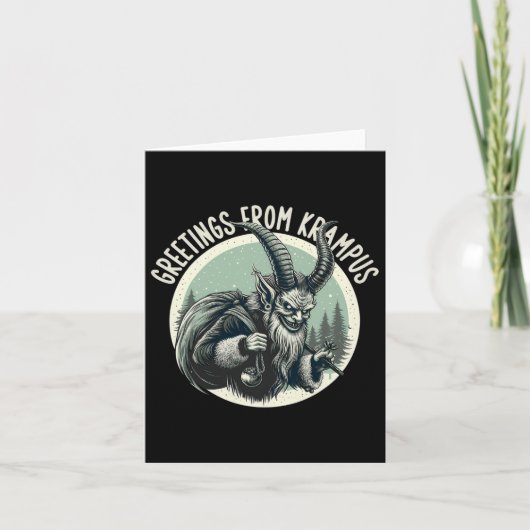 Groeten van Gruss van Krampus Kerstfeest Kaart (Voorkant)