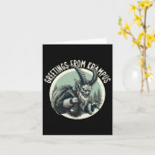 Groeten van Gruss van Krampus Kerstfeest Kaart (Gele Bloem)