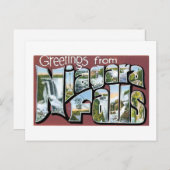 Groeten van Herfsten Niagara! Vintage Briefkaart (Voorkant / Achterkant)