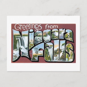 Groeten van Herfsten Niagara! Vintage Briefkaart