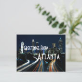 groeten van het briefkaart Atlanta georgia (Staand voorkant)