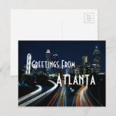 groeten van het briefkaart Atlanta georgia (Voorkant / Achterkant)