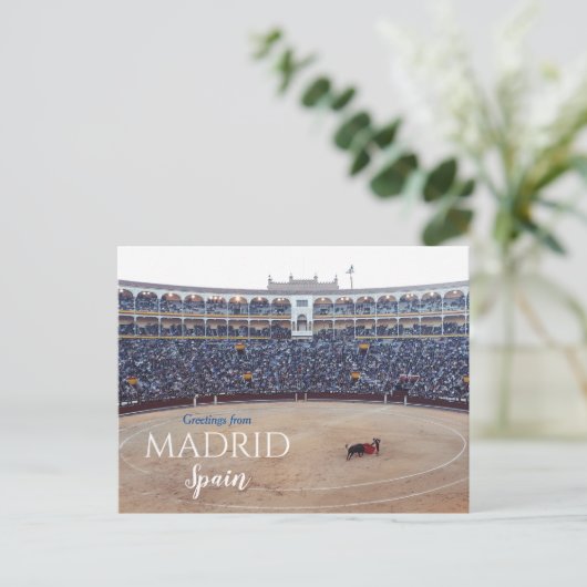 Groeten van het Briefkaart Madrid Spanje (Staand voorkant)