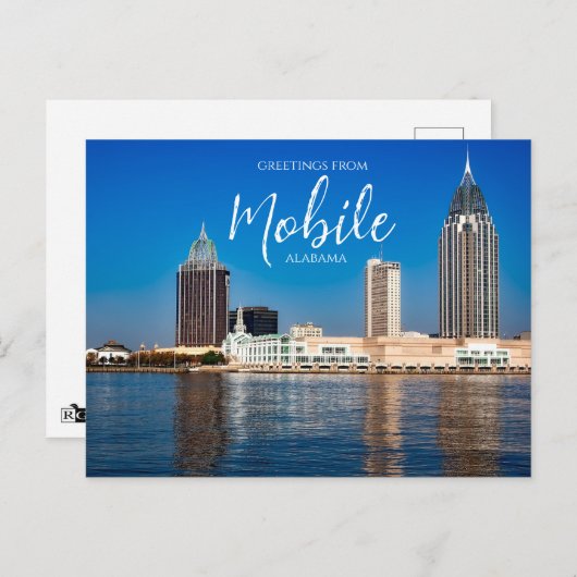 Groeten van het Briefkaart Mobile Alabama (Voorkant / Achterkant)