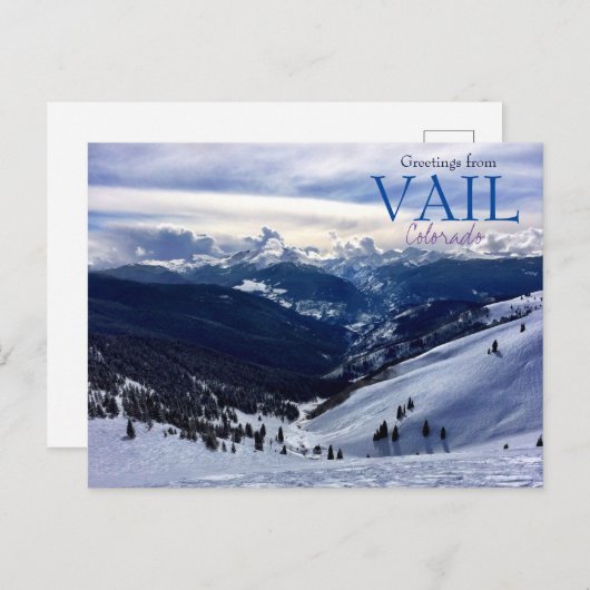 Groeten van het Briefkaart Vail Colorado Schildera (Voorkant / Achterkant)