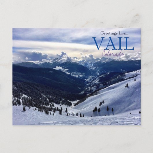 Groeten van het Briefkaart Vail Colorado Schildera (Voorkant)