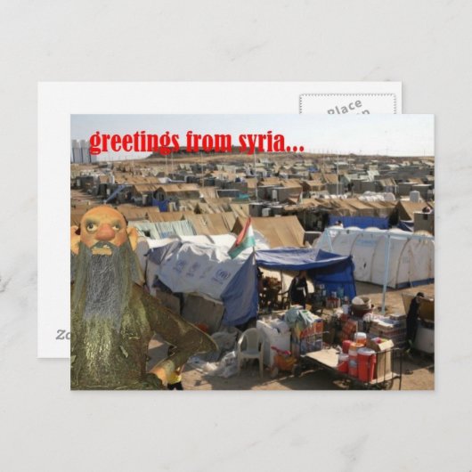 groeten van het briefkaart van het syrië - afbeeld (Voorkant / Achterkant)