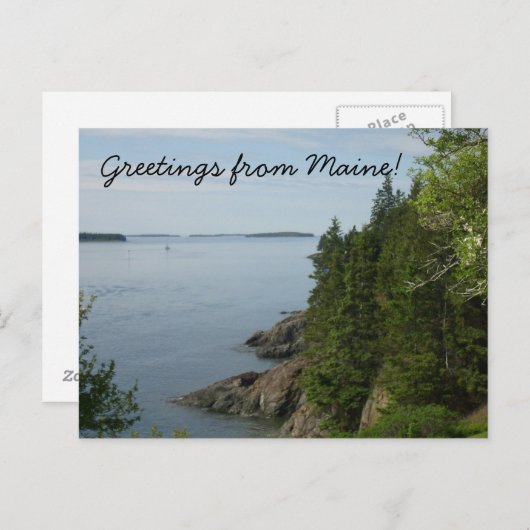 Groeten van het Briefkaart van Maine (Voorkant / Achterkant)