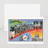 Groeten van het  Briefkaart van Mississippi (Voorkant / Achterkant)