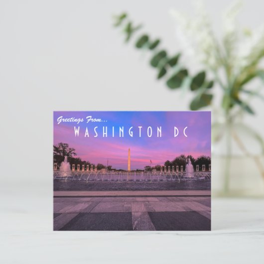 Groeten van het Briefkaart van Washington DC (Staand voorkant)