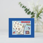  groeten van het Briefkaart van Wisconsin (Staand voorkant)