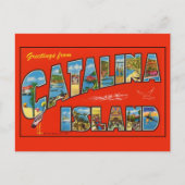 Groeten van het eiland Catalina 1955  Briefkaart (Voorkant)