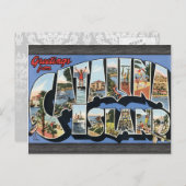 Groeten van het eiland Catalina, Vintage Briefkaart (Voorkant / Achterkant)